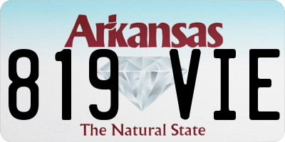AR license plate 819VIE