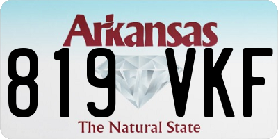 AR license plate 819VKF
