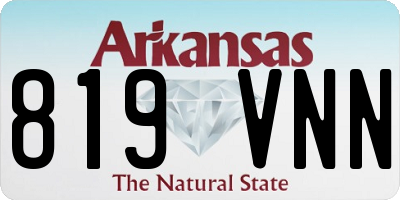 AR license plate 819VNN