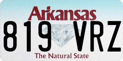 AR license plate 819VRZ
