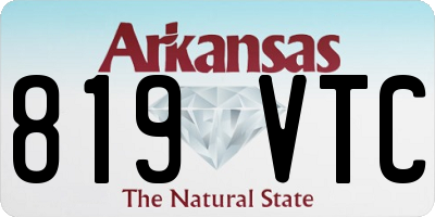 AR license plate 819VTC
