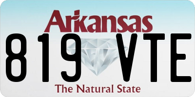 AR license plate 819VTE