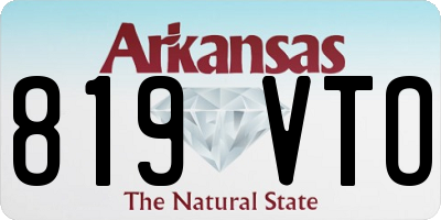 AR license plate 819VTO