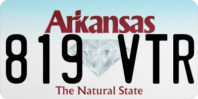 AR license plate 819VTR