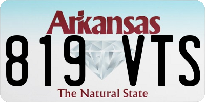 AR license plate 819VTS