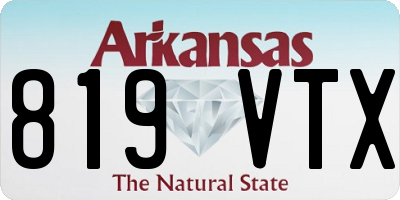 AR license plate 819VTX
