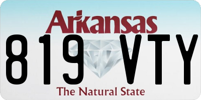 AR license plate 819VTY