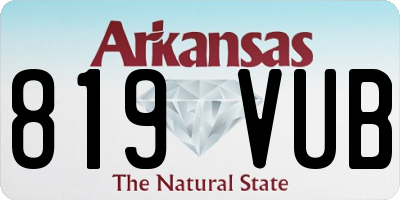 AR license plate 819VUB
