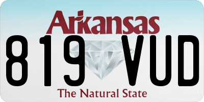 AR license plate 819VUD