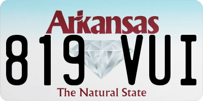 AR license plate 819VUI