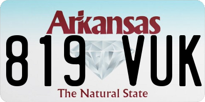 AR license plate 819VUK