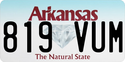 AR license plate 819VUM