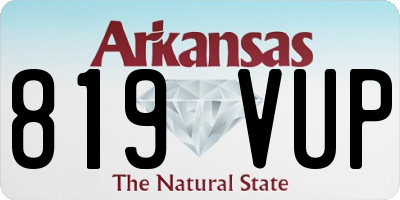 AR license plate 819VUP