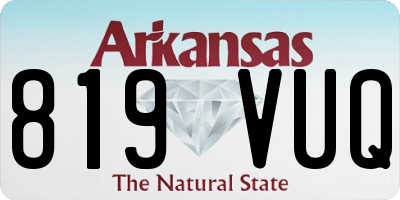 AR license plate 819VUQ