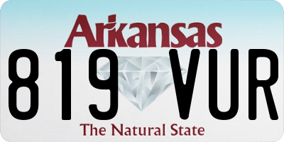 AR license plate 819VUR