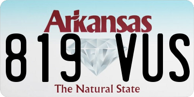 AR license plate 819VUS