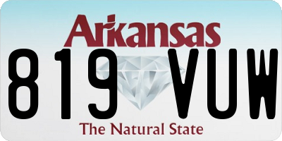 AR license plate 819VUW