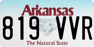AR license plate 819VVR