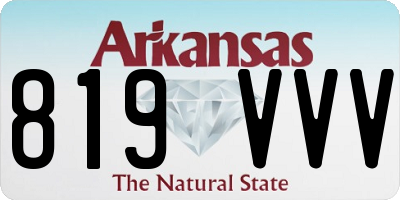 AR license plate 819VVV