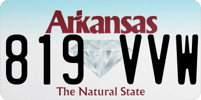 AR license plate 819VVW