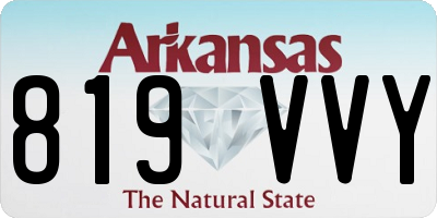 AR license plate 819VVY