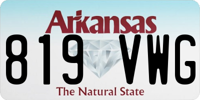 AR license plate 819VWG