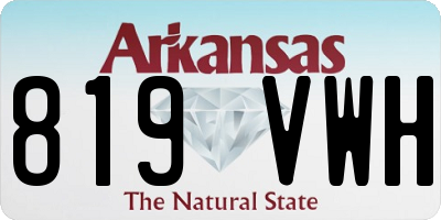 AR license plate 819VWH