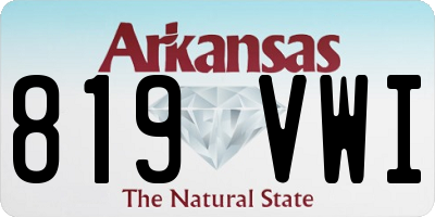 AR license plate 819VWI