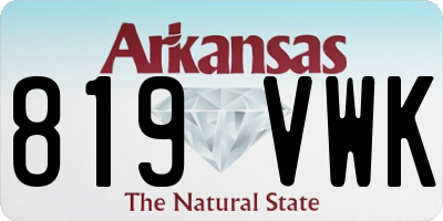 AR license plate 819VWK