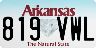 AR license plate 819VWL