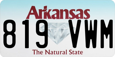 AR license plate 819VWM