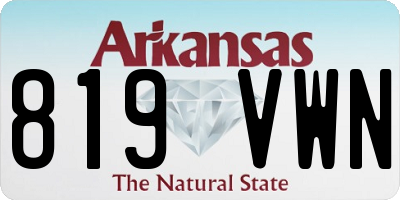 AR license plate 819VWN