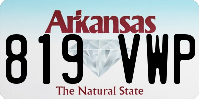 AR license plate 819VWP