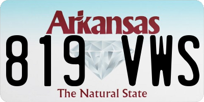 AR license plate 819VWS