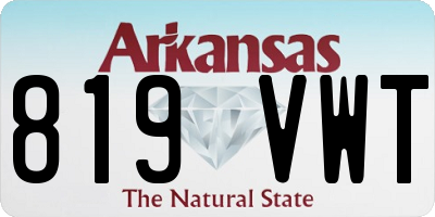 AR license plate 819VWT