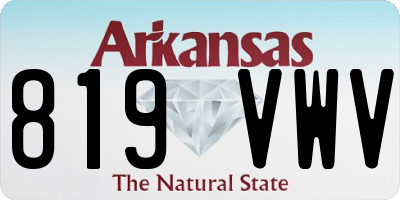 AR license plate 819VWV