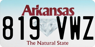 AR license plate 819VWZ