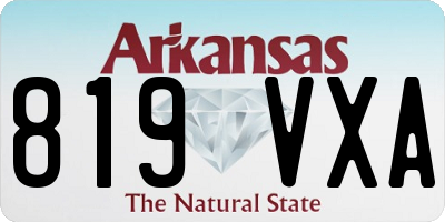 AR license plate 819VXA