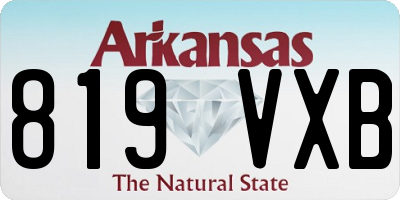 AR license plate 819VXB