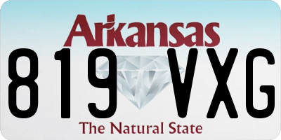 AR license plate 819VXG