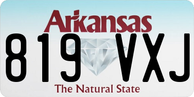 AR license plate 819VXJ