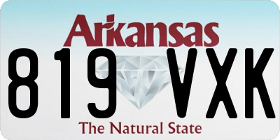 AR license plate 819VXK