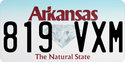 AR license plate 819VXM