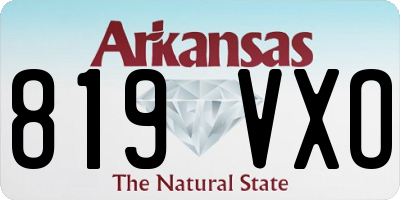 AR license plate 819VXO