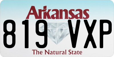 AR license plate 819VXP