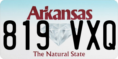 AR license plate 819VXQ