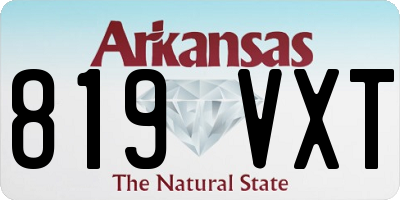 AR license plate 819VXT
