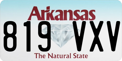 AR license plate 819VXV