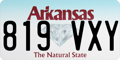 AR license plate 819VXY