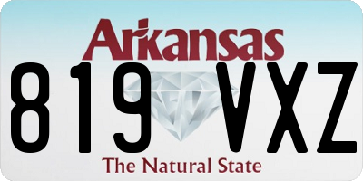 AR license plate 819VXZ
